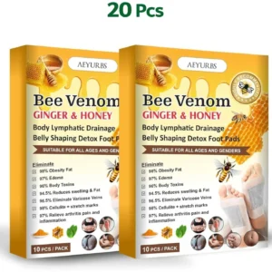 Bee Venom Ginger Honey Detox Foot Pads Spa Fat Burning Herbal Patch